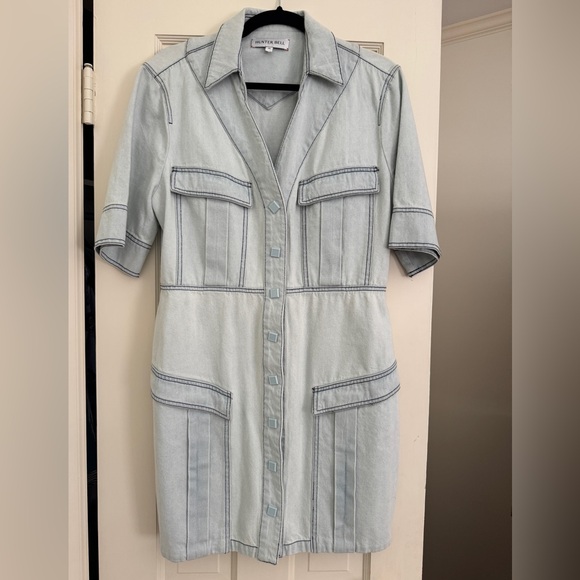 HUNTER BELL Dresses & Skirts - Hunter Bell Light Blue Denim Dress